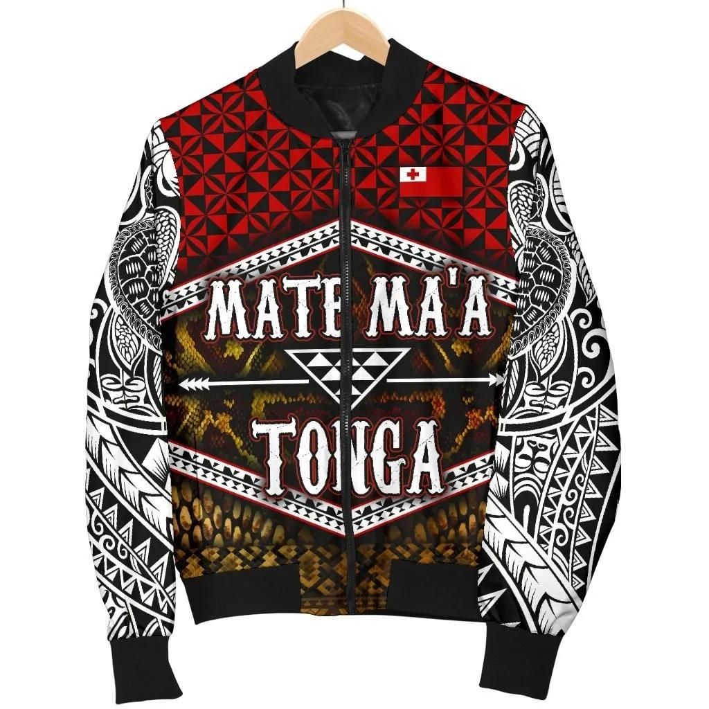 Mate Ma'a Tonga Women's Bomber Jacket - BN12 Bomber Jacket Mate Ma'a Tonga Women's Bomber Jacket - BN12 Bomber Jacket