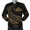 Mauna Kea Polynesian Men√¢‚Ǩ‚Ñ¢s Bomber Jacket - Gold - Frida Style - AH J9 Bomber Jacket