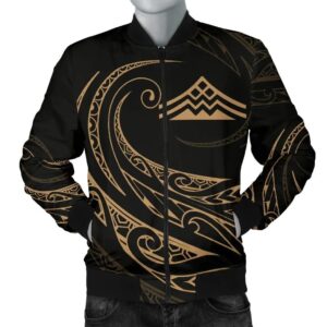 Mauna Kea Polynesian Men√¢‚Ç¨‚Ñ¢s Bomber Jacket - Gold - Frida Style - AH J9 Bomber Jacket