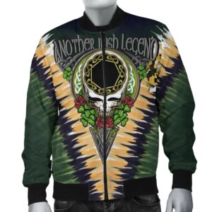McFall Ireland Bomber Jacket - GD Irish Legend Shamrock V Tie-Dye A7 Bomber Jacket