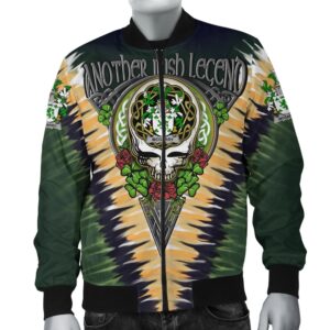 McGarry or Garry Ireland Bomber Jacket - GD Irish Legend Shamrock V Tie-Dye A7 Bomber Jacket