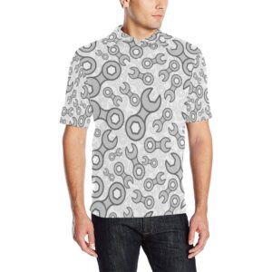 Mechanic Pattern Print Design 05 Men Polo Shirt