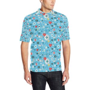 Medical Pattern Print Design 06 Men Polo Shirt