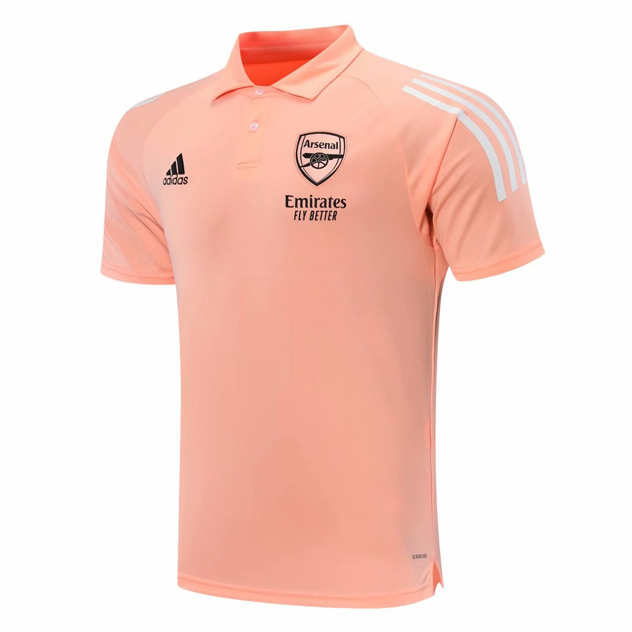 Mens Arsenal Polo Shirt Ucl Chalk Coral 2020/21 Mens Arsenal Polo Shirt Ucl Chalk Coral 2020/21