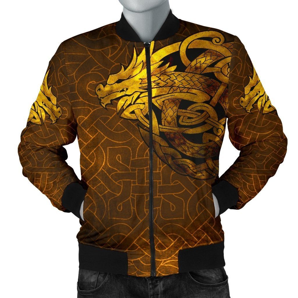 Men's Bomber Jacket - Celtic Dragon Tattoo A27 Bomber Jacket Men's Bomber Jacket - Celtic Dragon Tattoo A27 Bomber Jacket