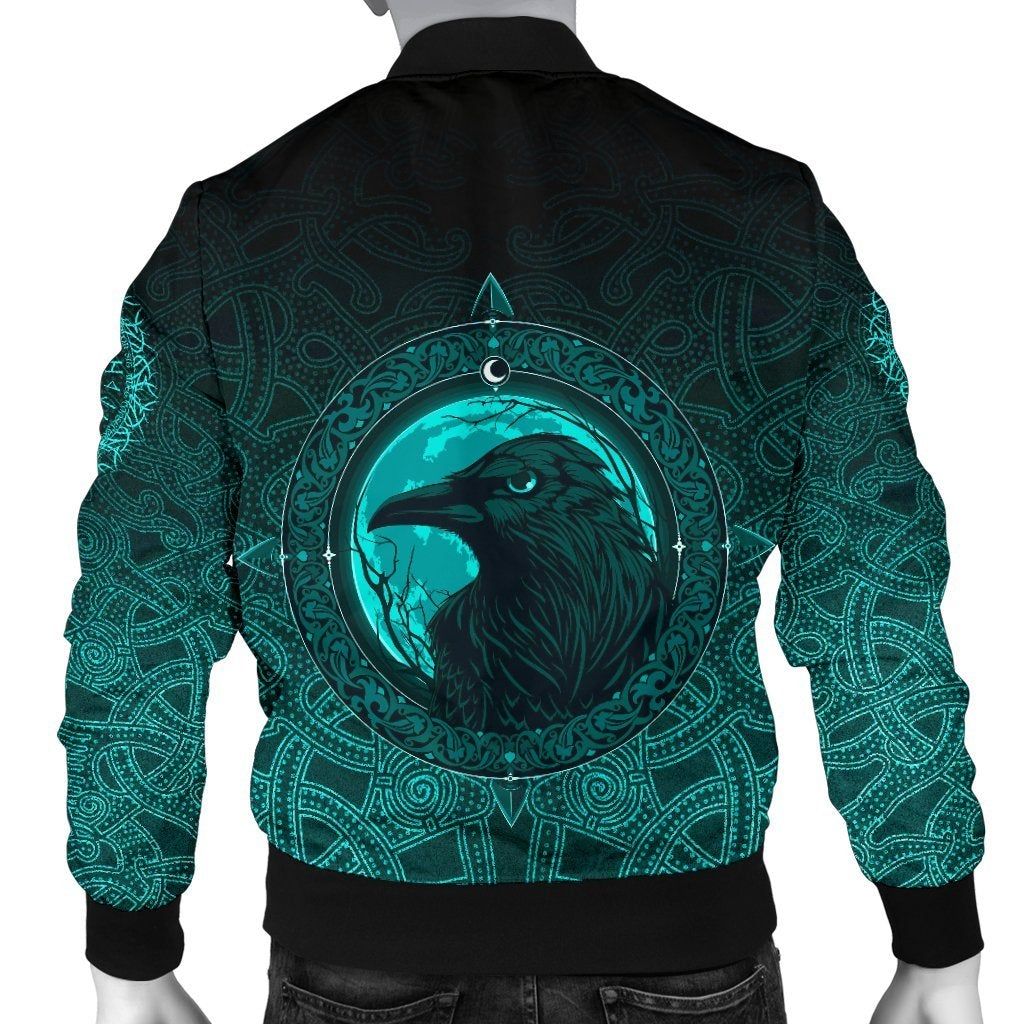 Ethnic Odin Raven Cyan A31 Bomber Jacket Ethnic Odin Raven Cyan A31 Bomber Jacket