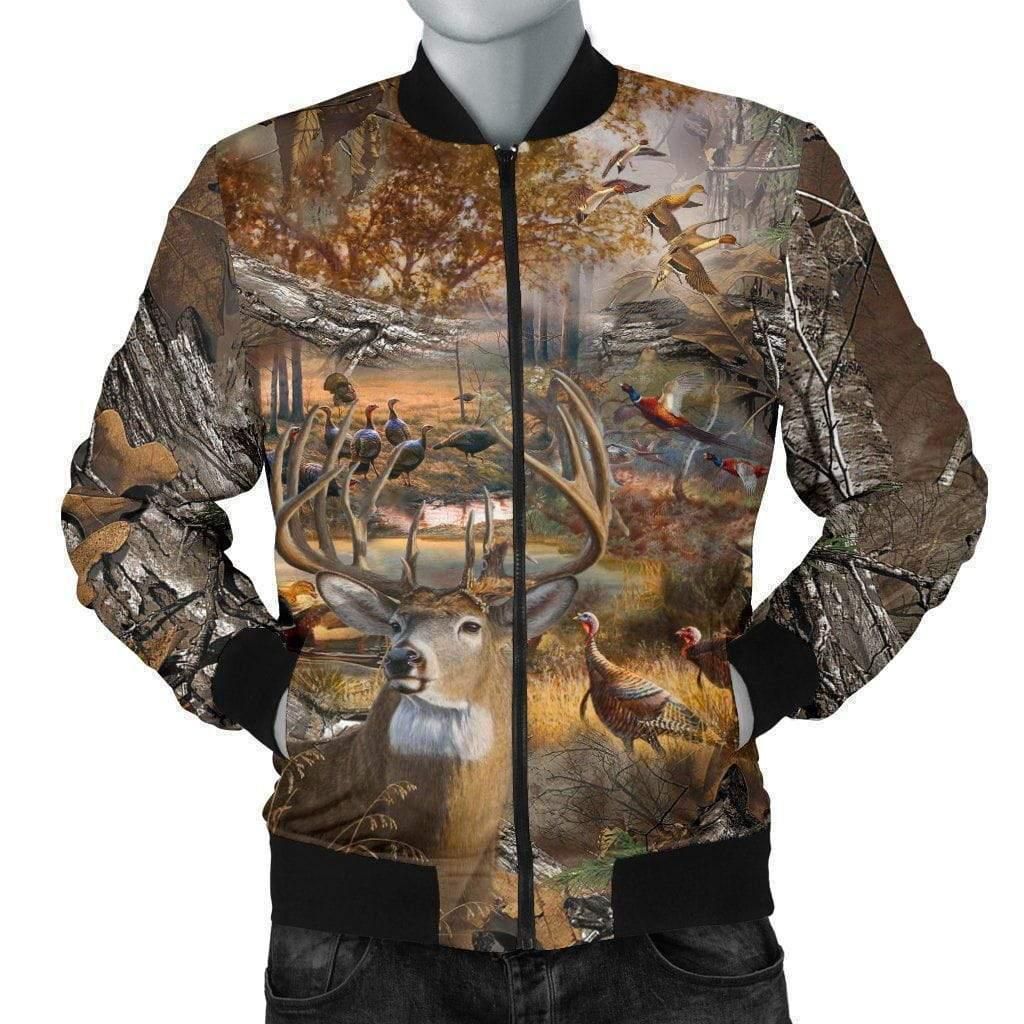 Mens Bomber Jacket - Hunting Camo Bomber Jacket Mens Bomber Jacket - Hunting Camo Bomber Jacket