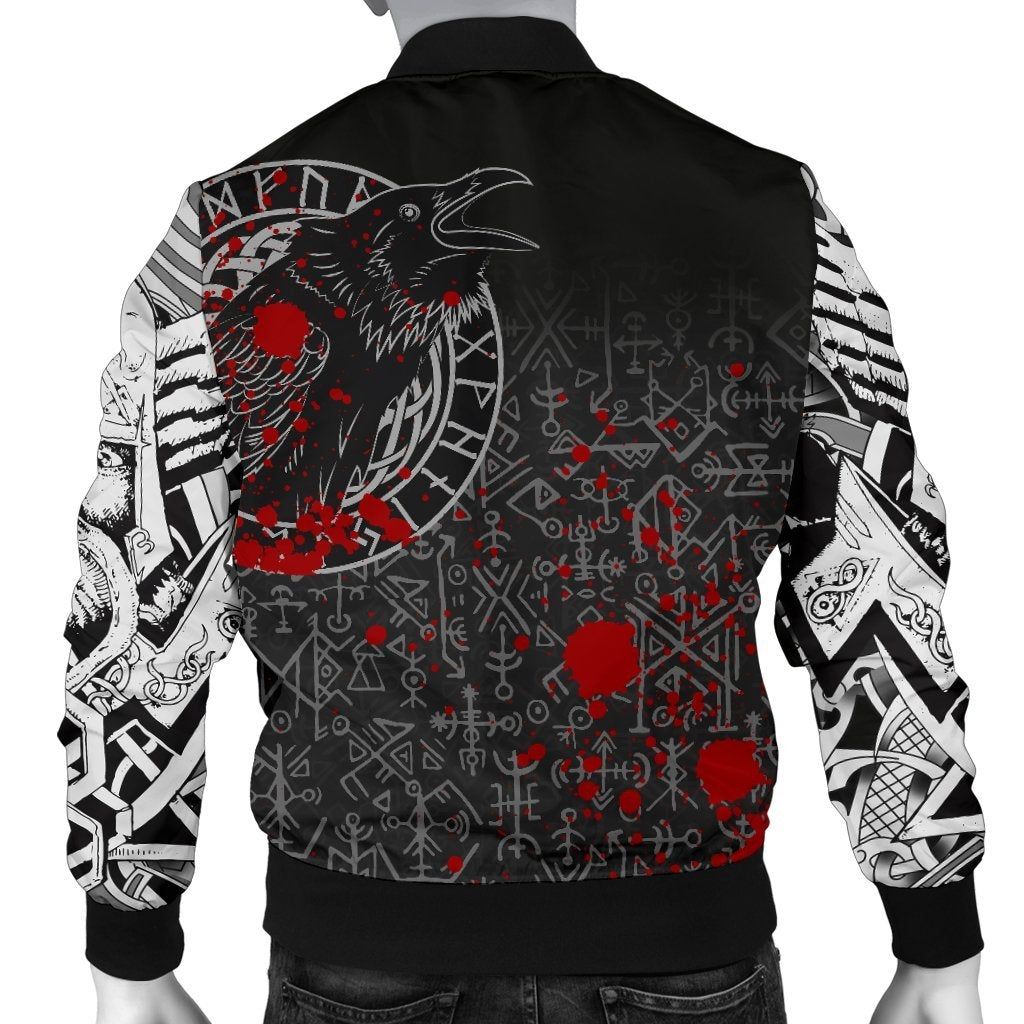 Mens-Bomber-Jacket-Odin-Raven-Rune-Futhark-Blood-A27-Bomber-Jacket-1