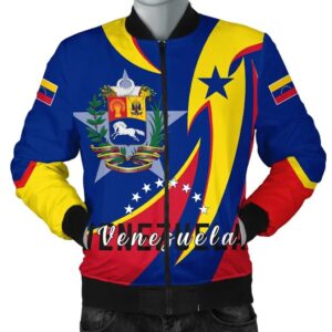 Men's Bomber Jacket - Venezuela Flag Coat of Arms A30 Bomber Jacket