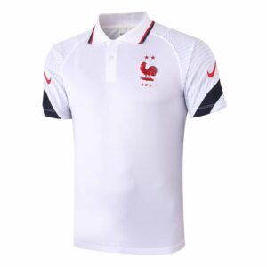 Mens France Polo Shirt White 2020/21