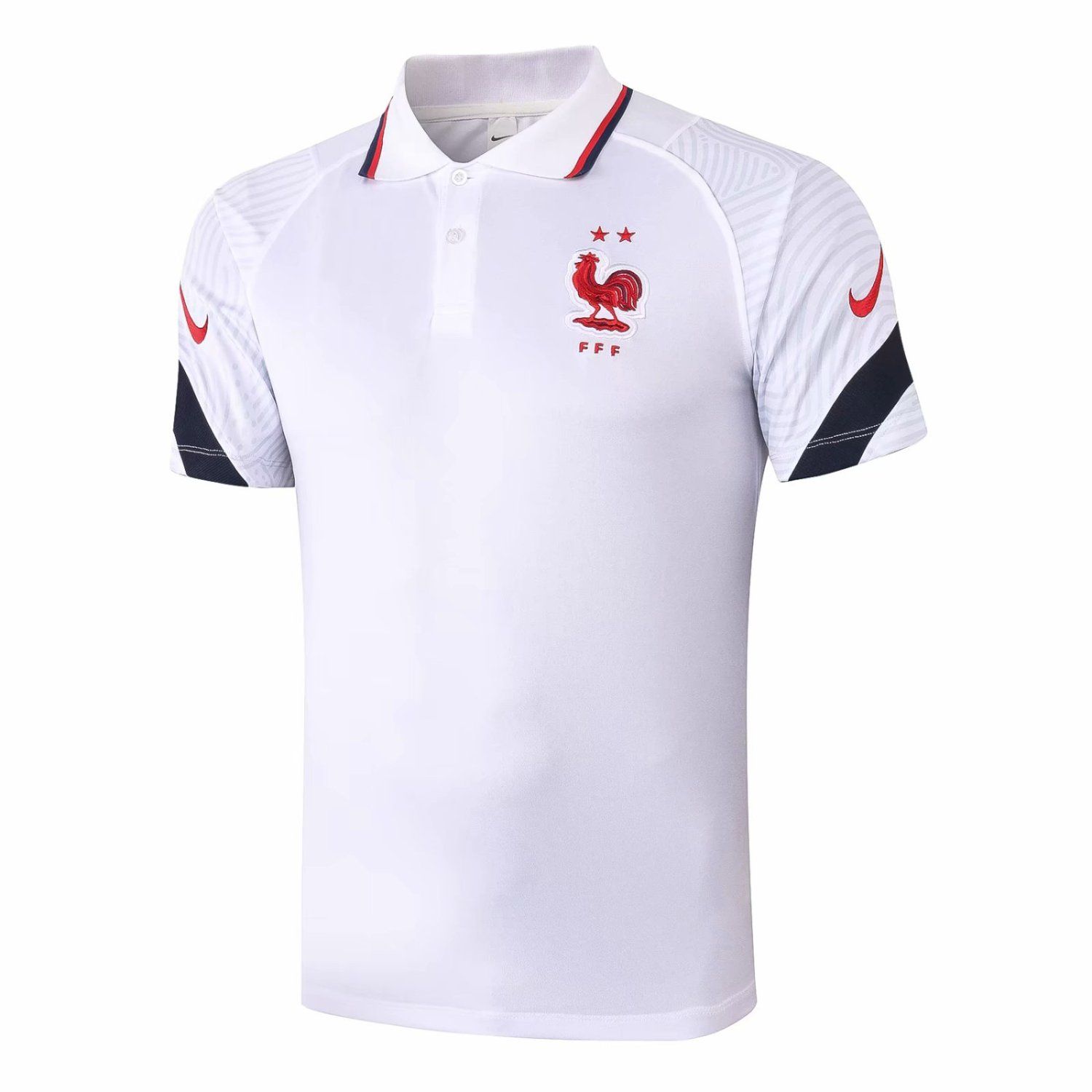 Mens France Polo Shirt White 2020/21 Mens France Polo Shirt White 2020/21