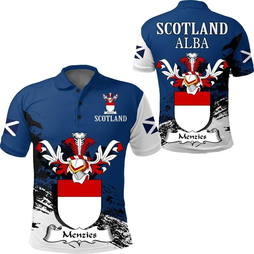 Menzies Scottish Family Crest Scotland Special Polo Shirt - Golf Shirt A7 Menzies Scottish Family Crest Scotland Special Polo Shirt - Golf Shirt A7