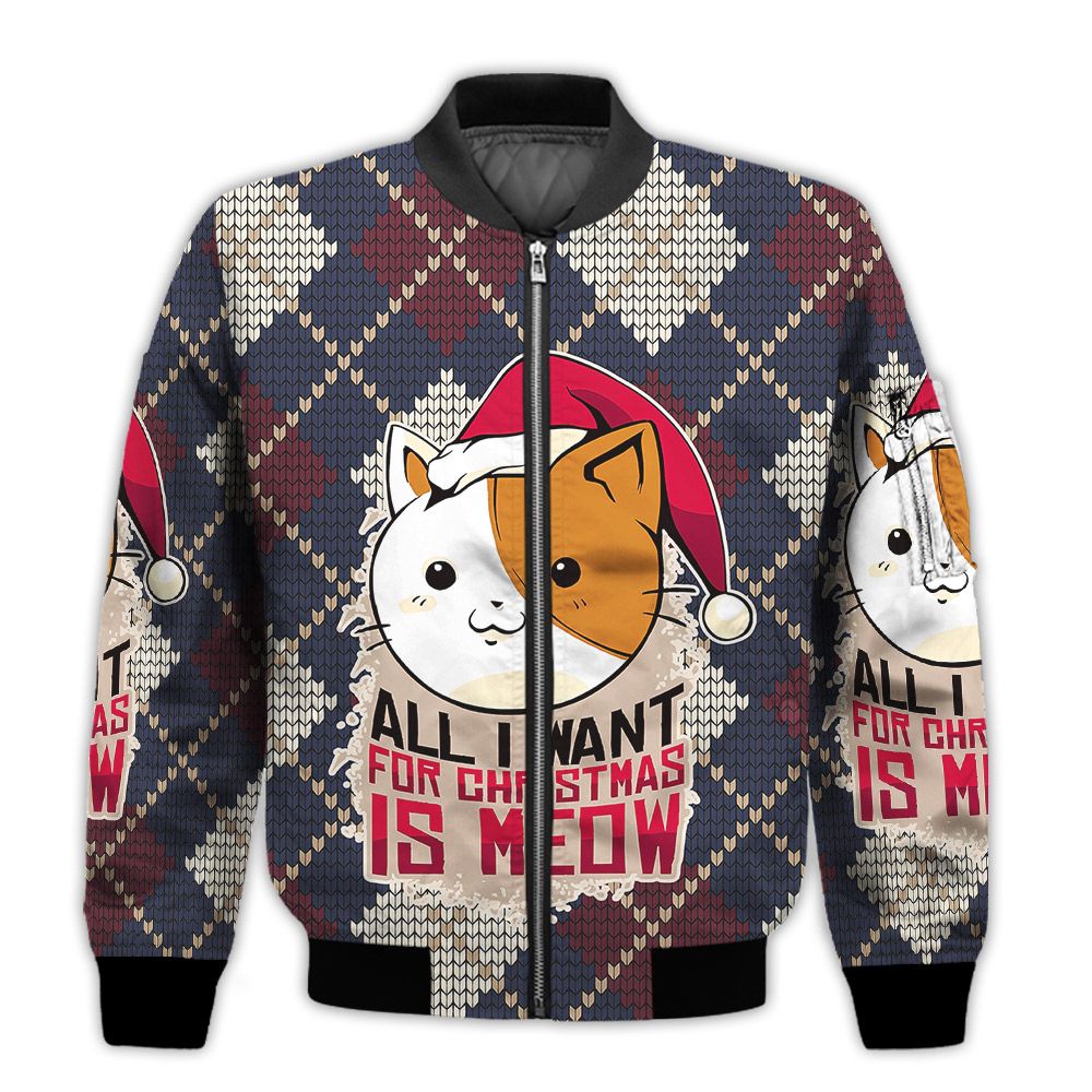Merry-Christmas-All-I-Want-For-Christmas-Is-Meow-Retro-Christmas-Holiday-Gifts-Unisex-3D-Bomber-Jacket-1