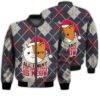 Merry Christmas All I Want For Christmas Is Meow Retro Christmas Holiday Gifts Unisex 3D Bomber Jacket