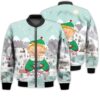Merry Christmas Always Hungry Elf Retro Christmas Holiday Gifts Unisex 3D Bomber Jacket