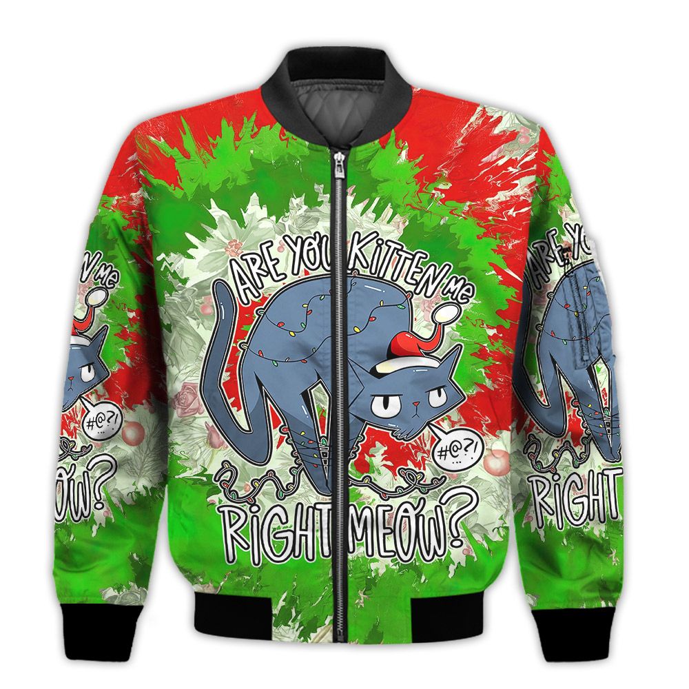 Merry-Christmas-Angry-Cat-Are-You-Kitten-Me-Right-Meow-Lights-Retro-Christmas-Holiday-Gifts-Unisex-3D-Bomber-Jacket-1
