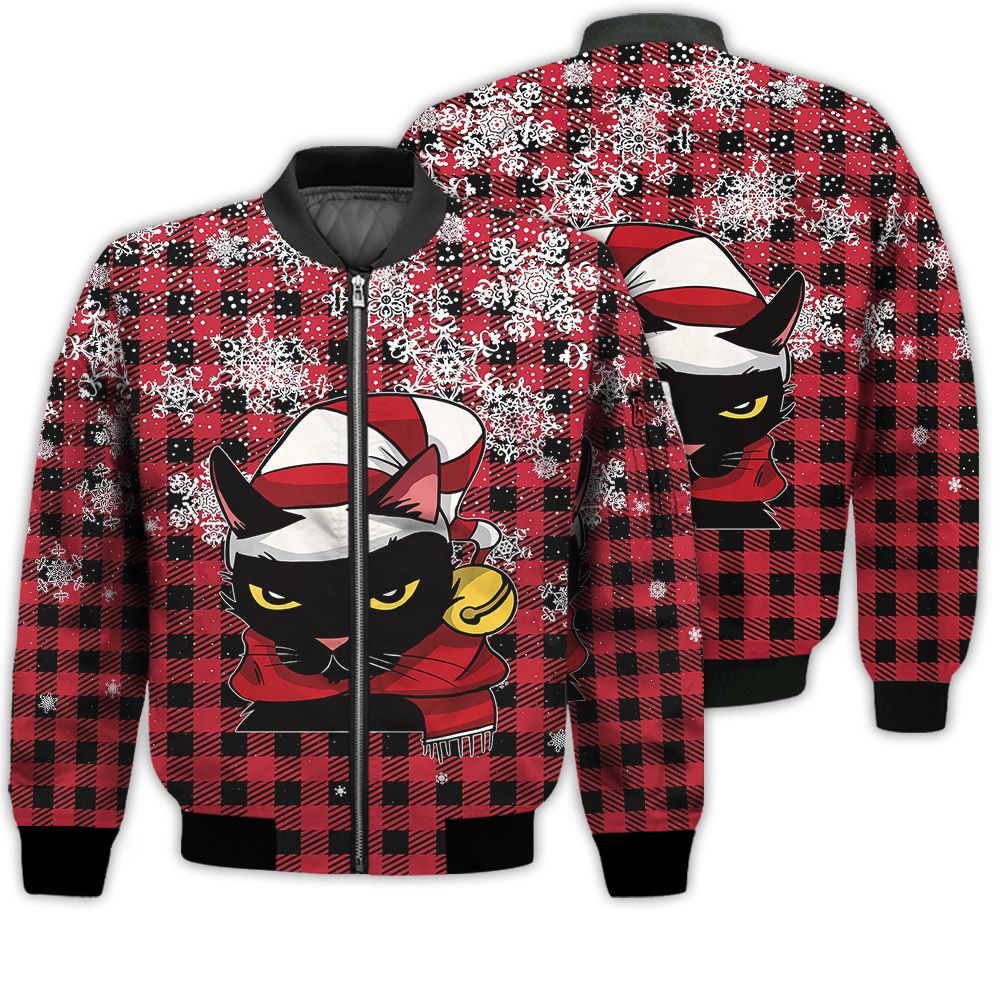 Merry Christmas Angry Cat Christmas Retro Christmas Holiday Gifts Unisex 3D Bomber Jacket Merry Christmas Angry Cat Christmas Retro Christmas Holiday Gifts Unisex 3D Bomber Jacket