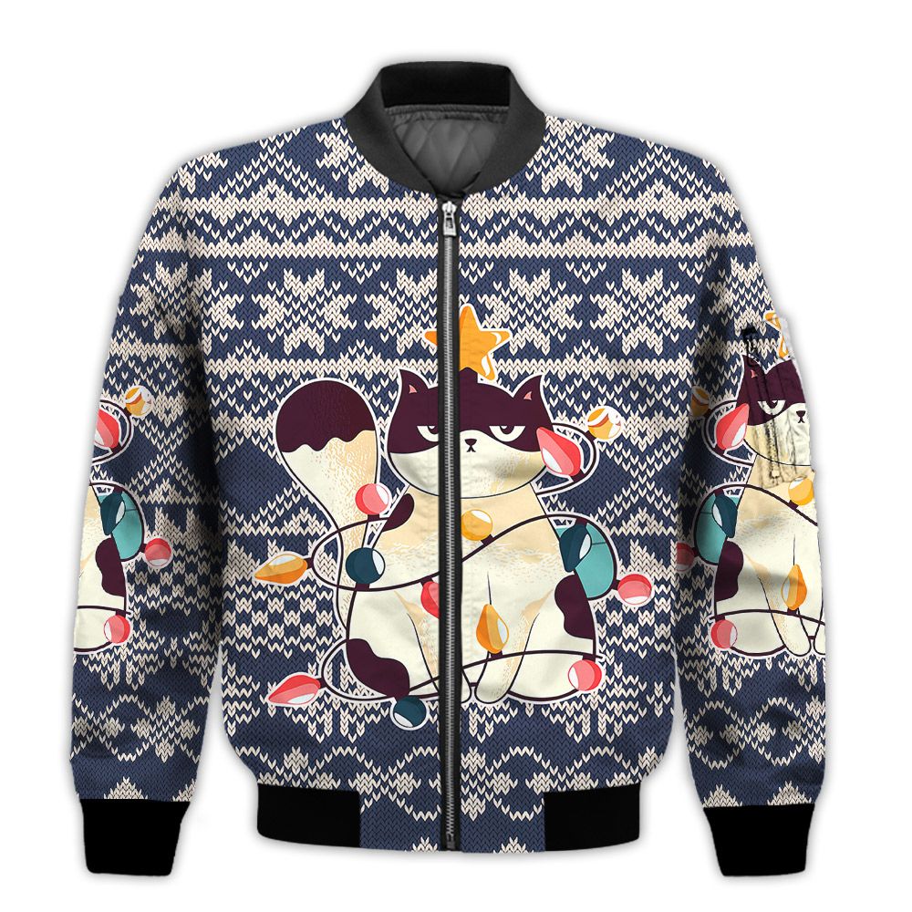 Merry-Christmas-Angry-Christmas-Cat-Retro-Christmas-Holiday-Gifts-Unisex-3D-Bomber-Jacket-1