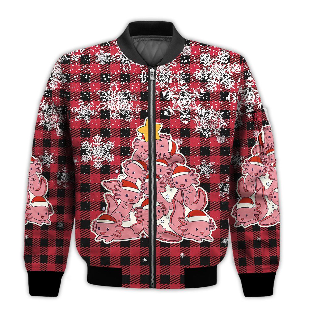 Merry-Christmas-Axolotl-Christmas-Tree-Cute-Retro-Christmas-Holiday-Gifts-Unisex-3D-Bomber-Jacket-1
