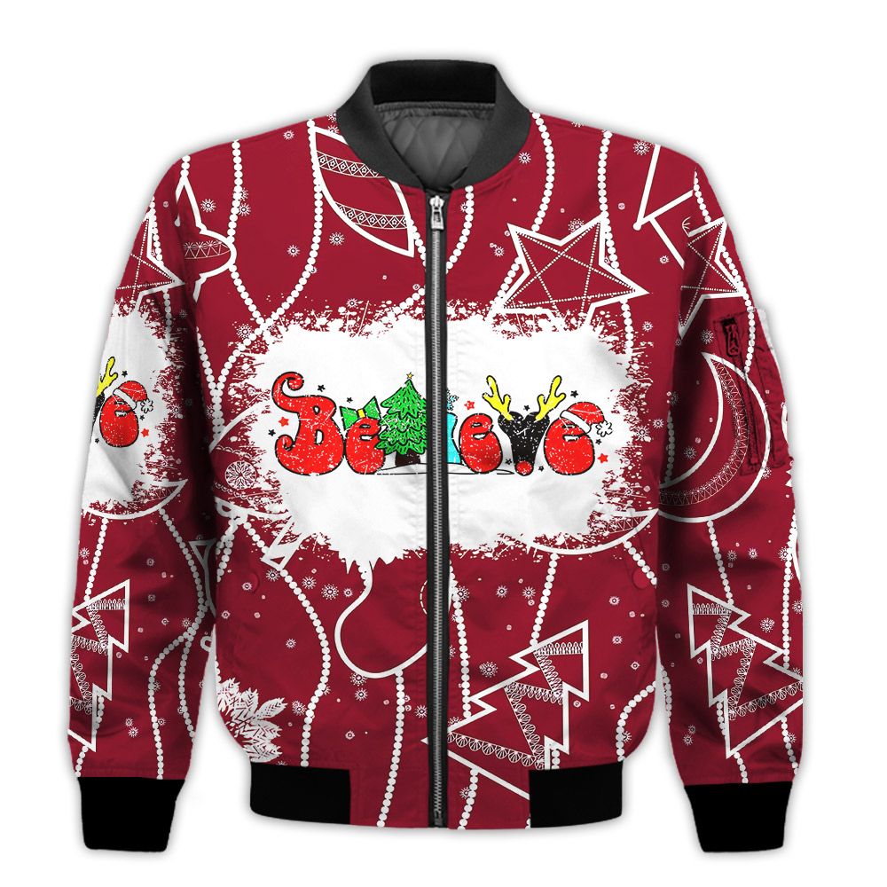 Merry-Christmas-Believe-Retro-Christmas-Holiday-Gifts-Unisex-3D-Bomber-Jacket-1