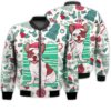 Merry Christmas Bulldog Retro Christmas Holiday Gifts Unisex 3D Bomber Jacket