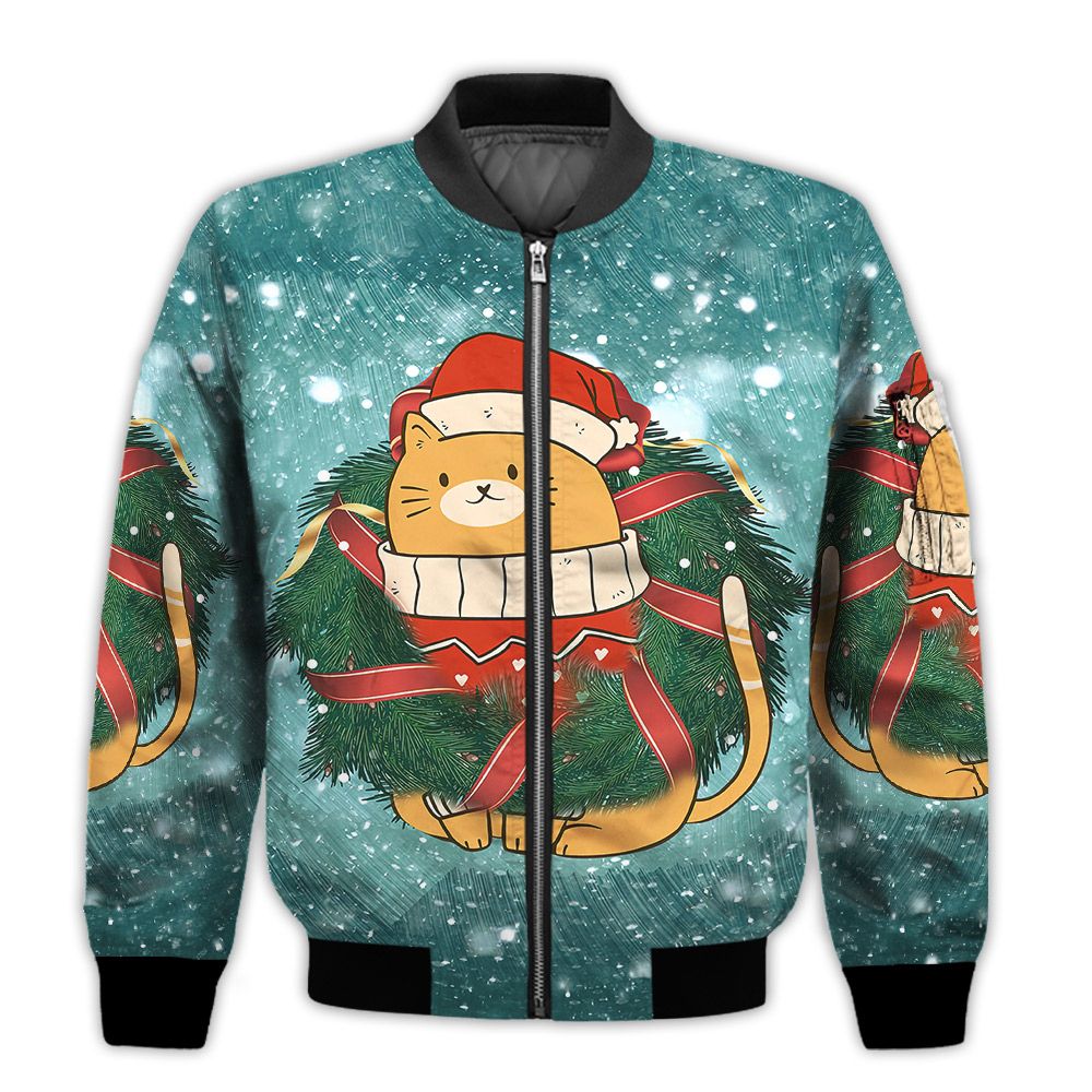 Merry-Christmas-Cat-In-Christmas-Retro-Christmas-Holiday-Gifts-Unisex-3D-Bomber-Jacket-1