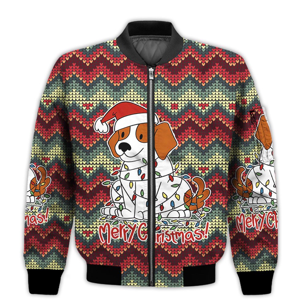Merry-Christmas-Christmas-Beagle-Dog-Retro-Christmas-Holiday-Gifts-Unisex-3D-Bomber-Jacket-1