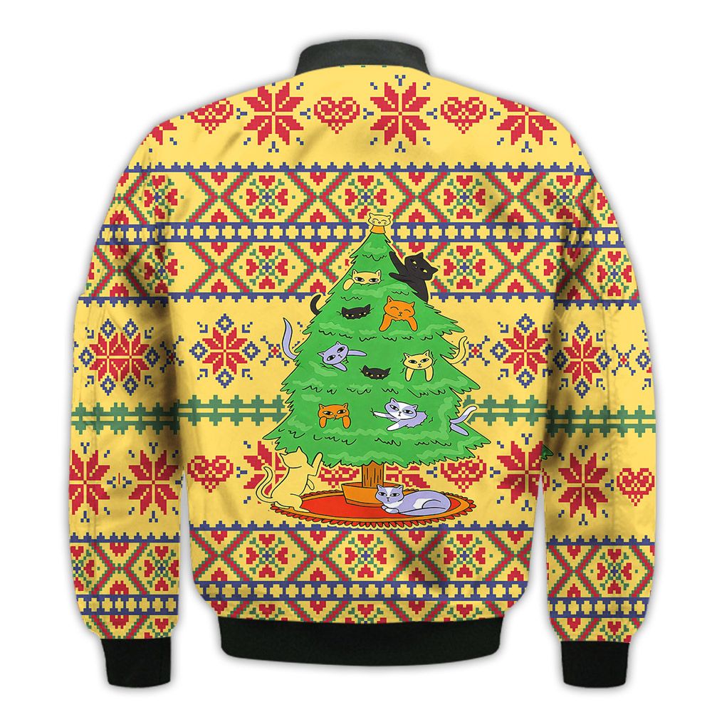 Merry-Christmas-Christmas-Cat-Tree-Retro-Christmas-Holiday-Gifts-Unisex-3D-Bomber-Jacket-2