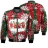 Merry Christmas Christmas Coffee Drink Retro Christmas Holiday Gifts Unisex 3D Bomber Jacket