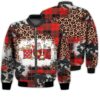 Merry Christmas Christmas Coffee Drink Santa Claus Cute Retro Christmas Holiday Gifts Unisex 3D Bomber Jacket