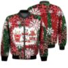 Merry Christmas Christmas Coffee Drink Santa Retro Christmas Holiday Gifts Unisex 3D Bomber Jacket