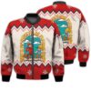 Merry Christmas Christmas Man Fishing Retro Christmas Holiday Gifts Unisex 3D Bomber Jacket