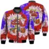 Merry Christmas Christmas With The BeLoved Retro Christmas Holiday Gifts Unisex 3D Bomber Jacket