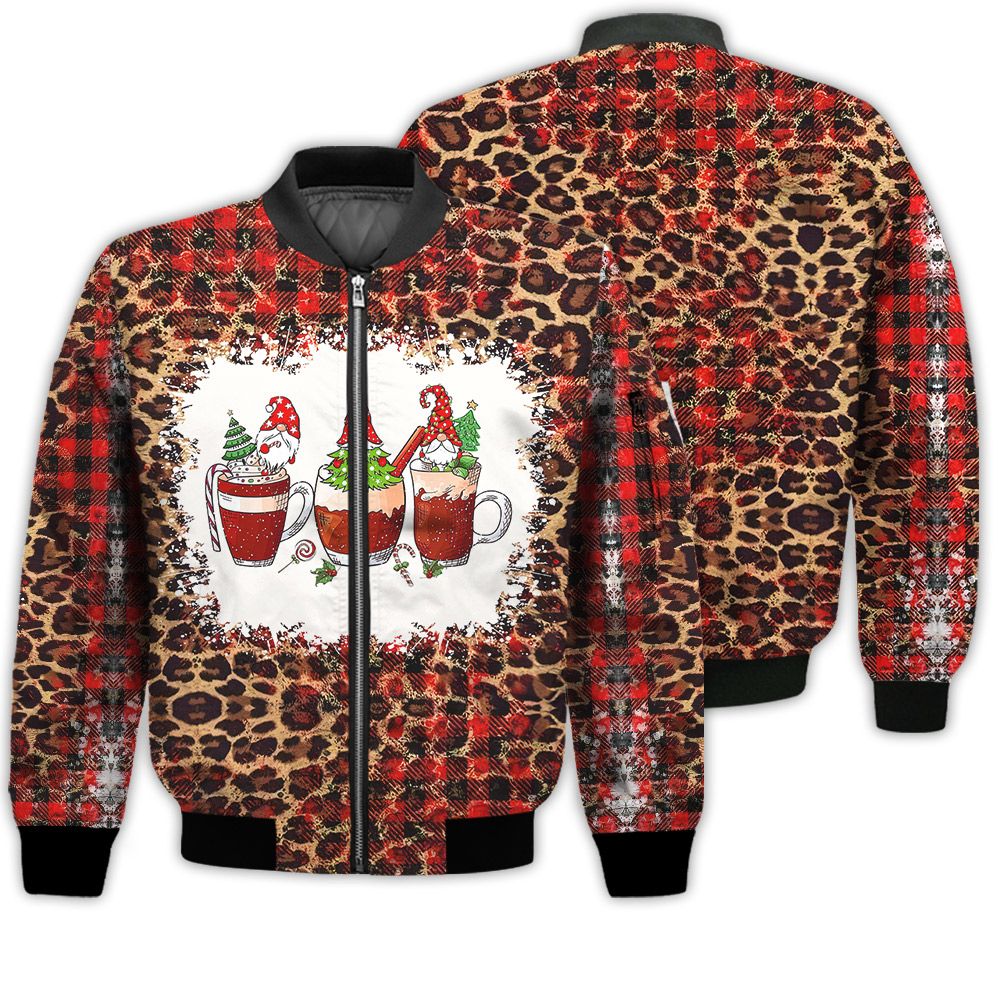 Merry Christmas Coffee Drink Santa Christmas Retro Christmas Holiday Gifts Unisex 3D Bomber Jacket Merry Christmas Coffee Drink Santa Christmas Retro Christmas Holiday Gifts Unisex 3D Bomber Jacket