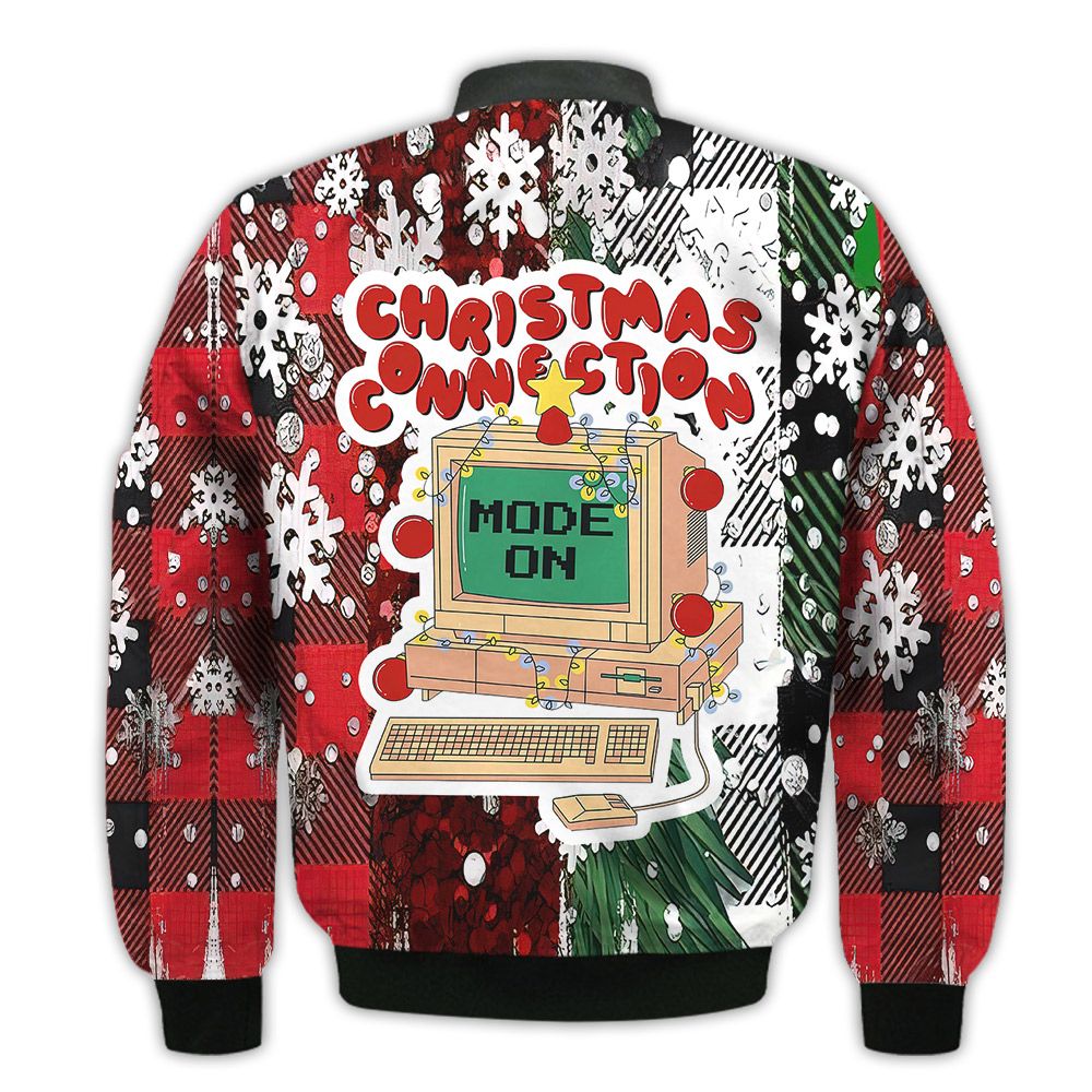 Merry-Christmas-Connection-Mode-On-Retro-Christmas-Holiday-Gifts-Unisex-3D-Bomber-Jacket-2