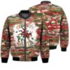 Merry Christmas Cowboy Santa Retro Christmas Holiday Gifts Unisex 3D Bomber Jacket
