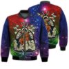 Merry Christmas Creepy Santa Retro Christmas Holiday Gifts Unisex 3D Bomber Jacket