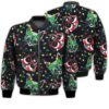 Merry Christmas Cute Cats And Dogs Retro Christmas Holiday Gifts Unisex 3D Bomber Jacket