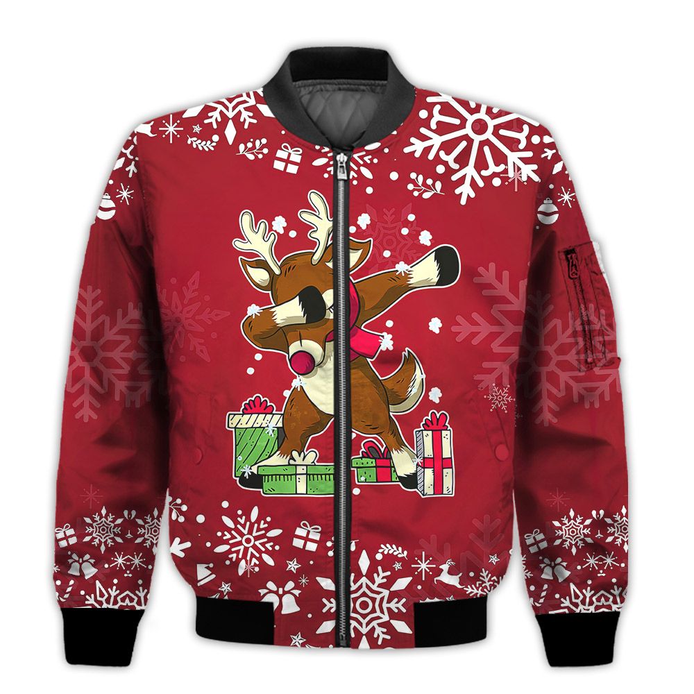 Merry-Christmas-Dabbing-Rudolph-Christmas-Retro-Christmas-Holiday-Gifts-Unisex-3D-Bomber-Jacket-1