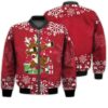 Merry Christmas Dabbing Rudolph Christmas Retro Christmas Holiday Gifts Unisex 3D Bomber Jacket