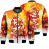 Merry Christmas Dabbing Santa Cat Retro Christmas Holiday Gifts Unisex 3D Bomber Jacket
