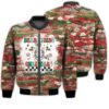 Merry Christmas Dead Inside But Christmas Retro Christmas Holiday Gifts Unisex 3D Bomber Jacket