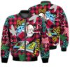 Merry Christmas Dj Santa Retro Christmas Holiday Gifts Unisex 3D Bomber Jacket
