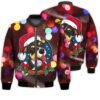 Merry Christmas Dog With Hat Retro Christmas Holiday Gifts Unisex 3D Bomber Jacket