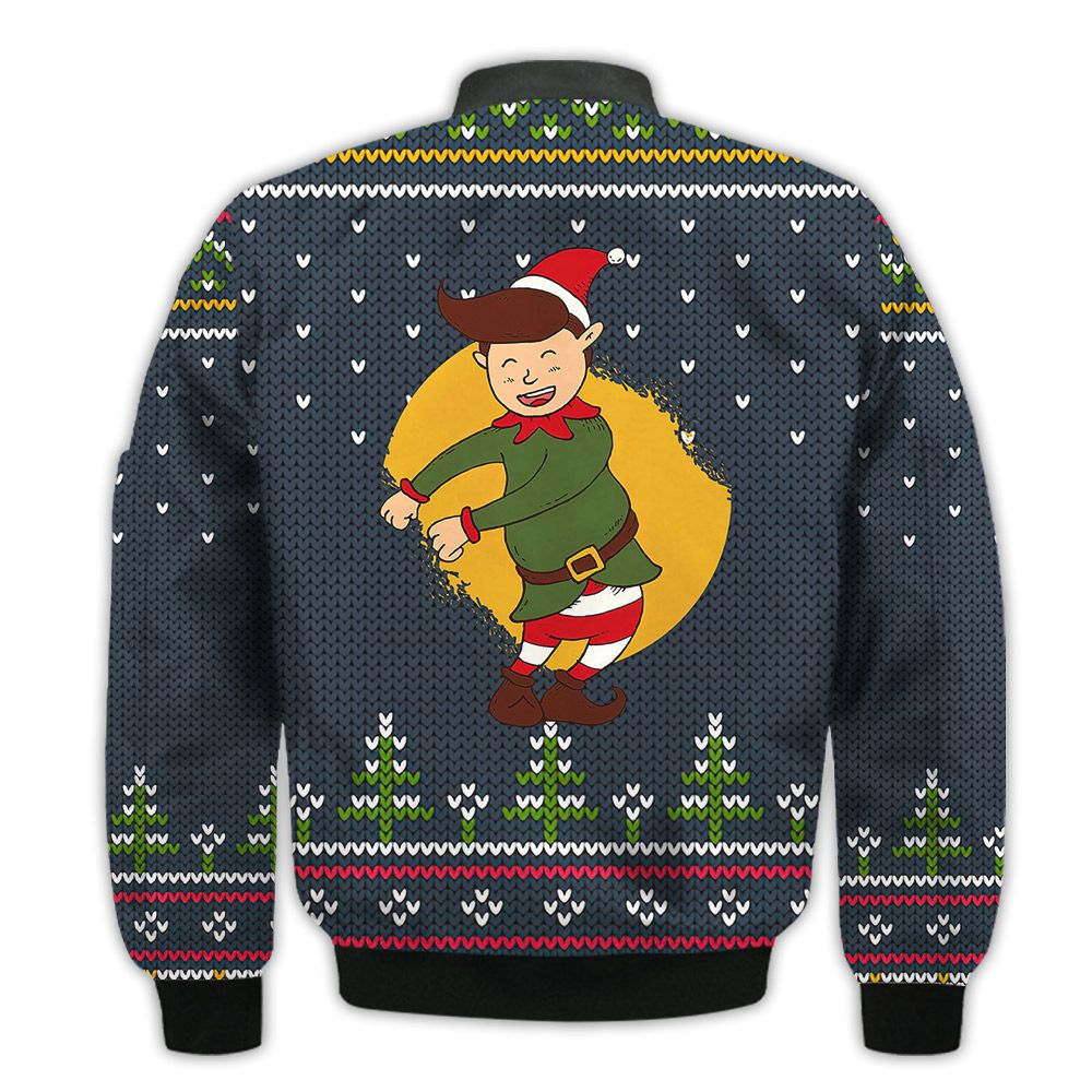 Merry-Christmas-Elf-Floss-Dance-Retro-Christmas-Holiday-Gifts-Unisex-3D-Bomber-Jacket-2