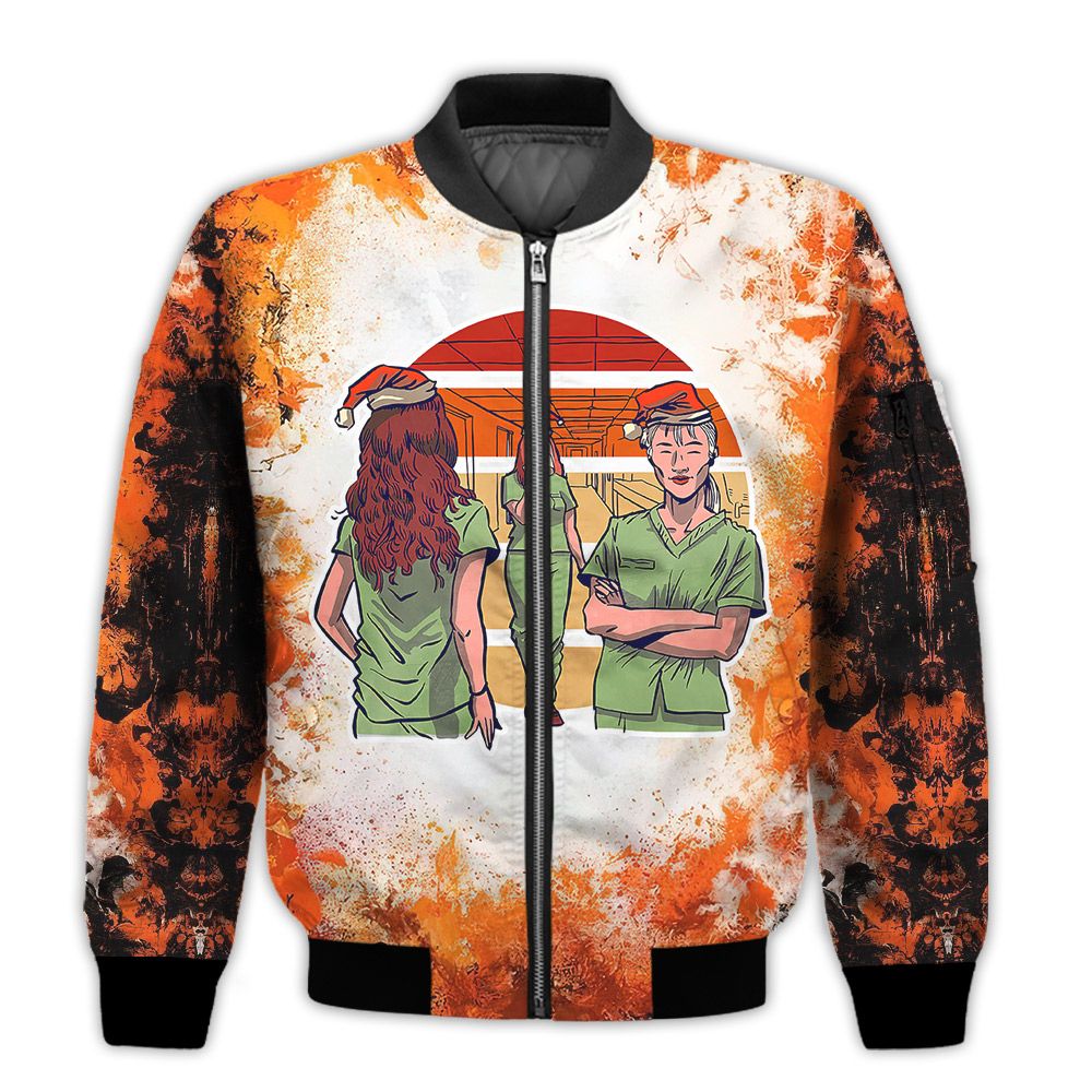 Merry-Christmas-Emergency-Room-Retro-Christmas-Holiday-Gifts-Unisex-3D-Bomber-Jacket-1
