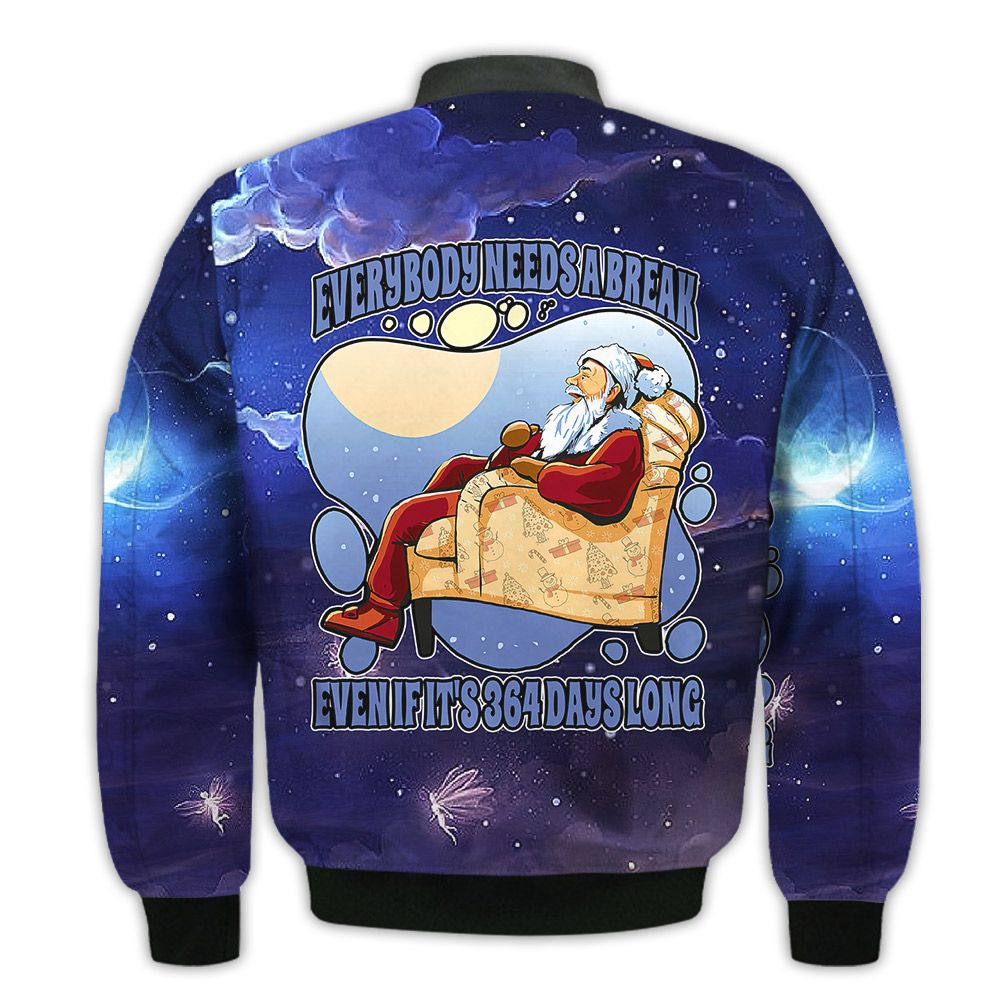 Merry-Christmas-Everybody-Needs-A-Break-Santa-Retro-Christmas-Holiday-Gifts-Unisex-3D-Bomber-Jacket-2