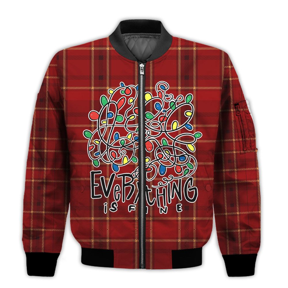 Merry-Christmas-Everything-Is-Fine-Light-Retro-Christmas-Holiday-Gifts-Unisex-3D-Bomber-Jacket-1