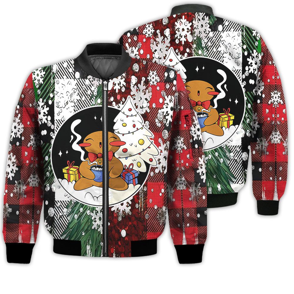 Merry Christmas Gingerbread Retro Christmas Holiday Gifts Unisex 3D Bomber Jacket Merry Christmas Gingerbread Retro Christmas Holiday Gifts Unisex 3D Bomber Jacket