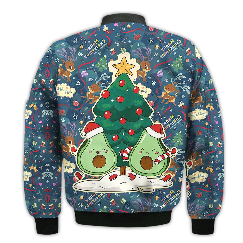 Merry-Christmas-Happy-Avocado-Retro-Christmas-Holiday-Gifts-Unisex-3D-Bomber-Jacket-2